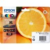 ORIGINAL Epson Multipack nero / ciano / magenta / giallo / Nero (Foto) C13T33574011 33 XL 5 Cartucce d'inchiostro: T3351 + T3361