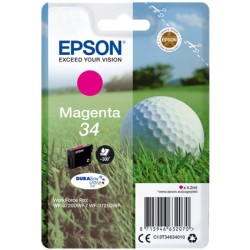 ORIGINAL Epson Cartuccia d'inchiostro magenta C13T34634010 34 ~300 Seiten 4,2ml
