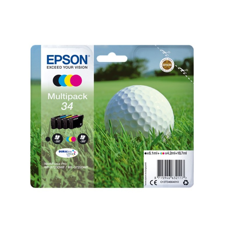 ORIGINAL Epson Multipack nero / ciano / magenta / giallo C13T34664010 34
