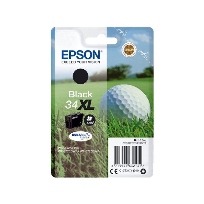 ORIGINAL Epson Cartuccia d'inchiostro nero C13T34714010 34 XL ~1100 Seiten 16,3ml