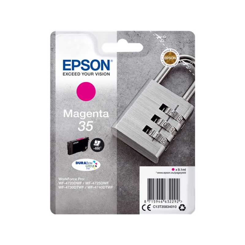 ORIGINAL Epson Cartuccia d'inchiostro magenta C13T35834010 35 ~650 Seiten 9,1ml