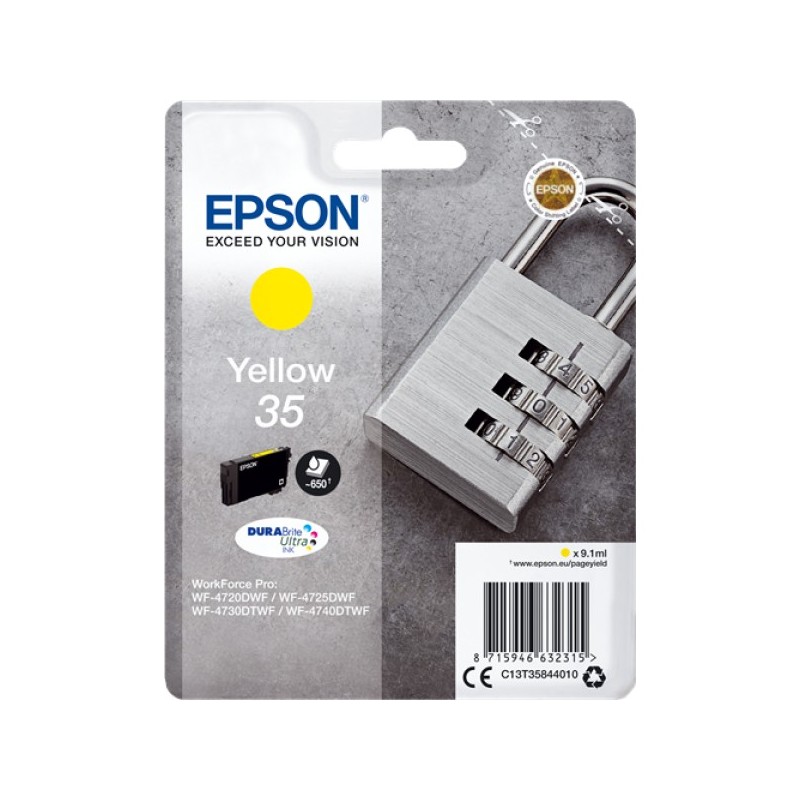 ORIGINAL Epson Cartuccia d'inchiostro giallo C13T35844010 35 ~650 Seiten 9,1ml