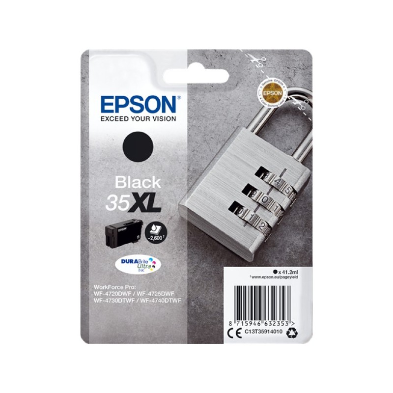 ORIGINAL Epson Cartuccia d'inchiostro nero C13T35914010 35XL ~2600 Seiten 41,2ml
