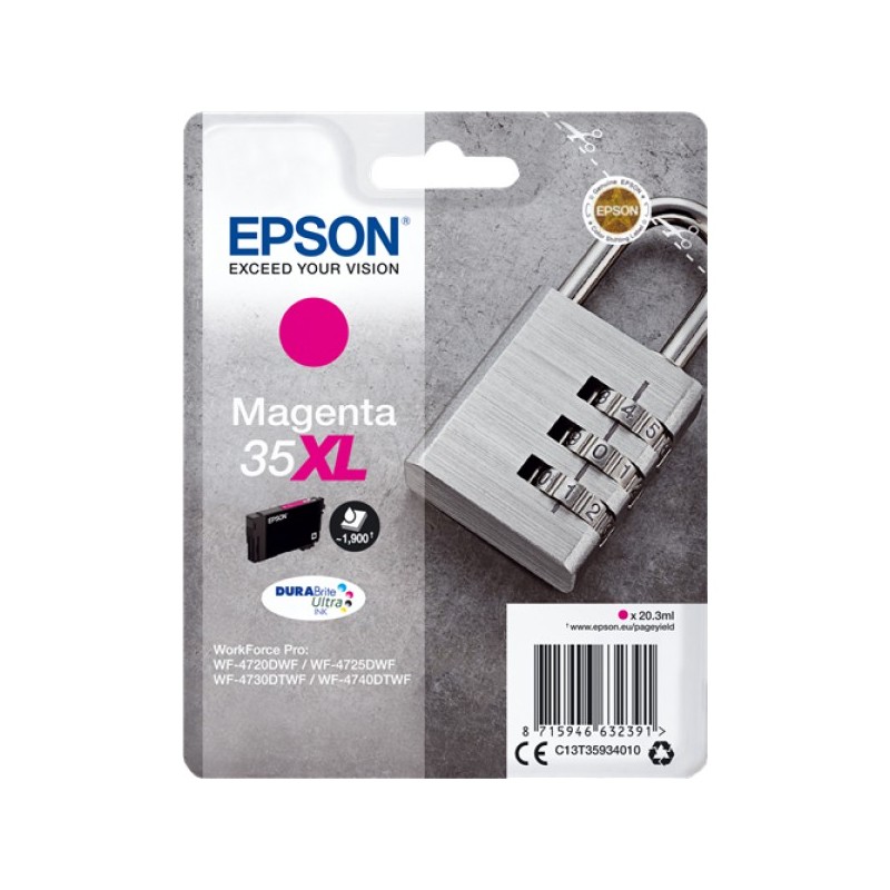 ORIGINAL Epson Cartuccia d'inchiostro magenta C13T35934010 35XL ~1900 Seiten 20,3ml