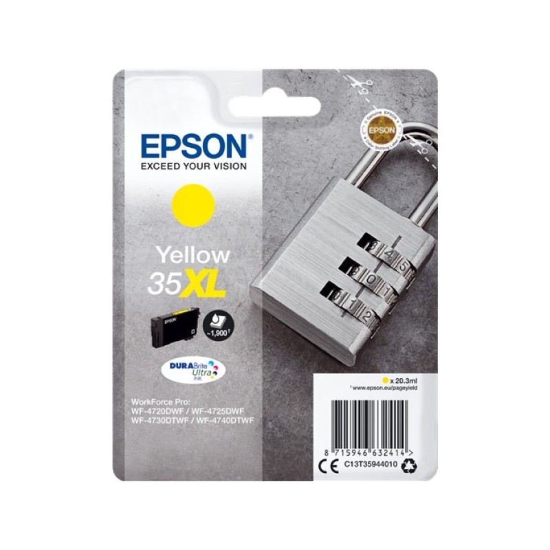 ORIGINAL Epson Cartuccia d'inchiostro giallo C13T35944010 35XL ~1900 Seiten 20,3ml