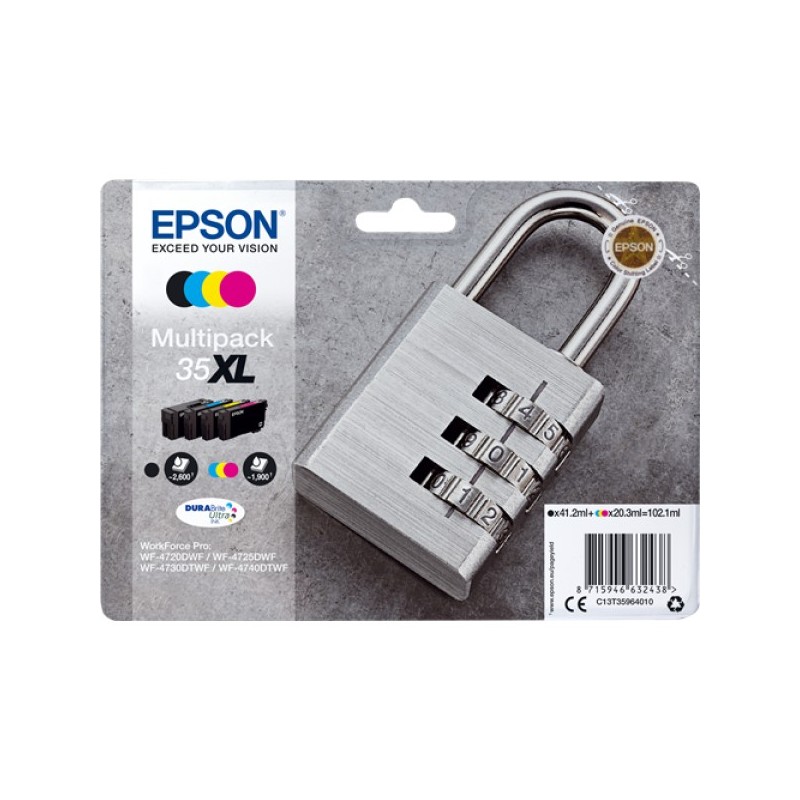 ORIGINAL Epson Multipack nero / ciano / magenta / giallo C13T35964010 35XL