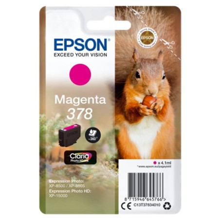 ORIGINAL Epson Cartuccia d'inchiostro magenta C13T37834010 378 ~360 Seiten 4,1ml