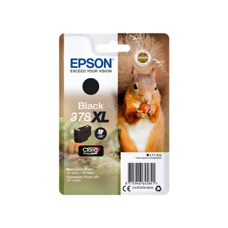 ORIGINAL Epson Cartuccia d'inchiostro nero C13T37914010 378XL ~500 Seiten 11,2ml