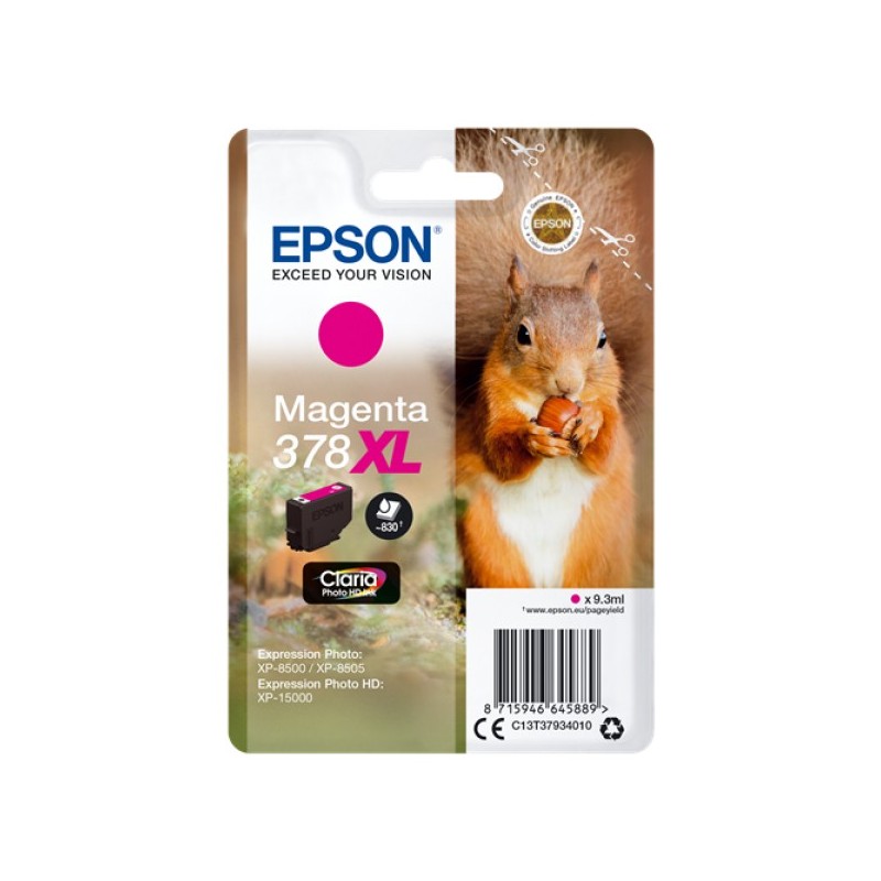 ORIGINAL Epson Cartuccia d'inchiostro magenta C13T37934010 378XL ~830 Seiten 9,3ml
