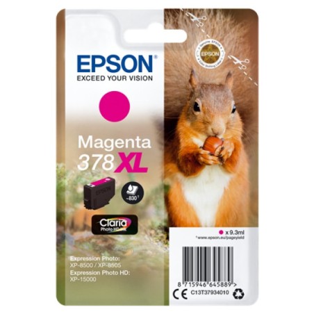 ORIGINAL Epson Cartuccia d'inchiostro magenta C13T37934010 378XL ~830 Seiten 9,3ml