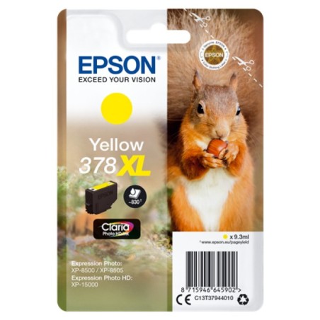ORIGINAL Epson Cartuccia d'inchiostro giallo C13T37944010 378XL ~830 Seiten 9,3ml
