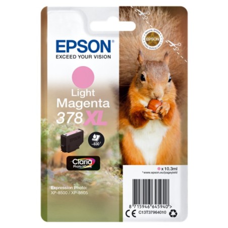 ORIGINAL Epson Cartuccia d'inchiostro magenta (chiaro) C13T37964010 378XL ~830 Seiten 10,3ml