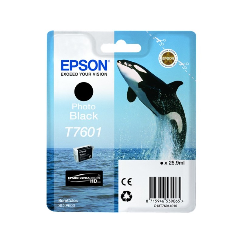 ORIGINAL Epson Cartuccia d'inchiostro Nero (Foto) C13T76014010 T7601 25,9ml UltraChrome HD