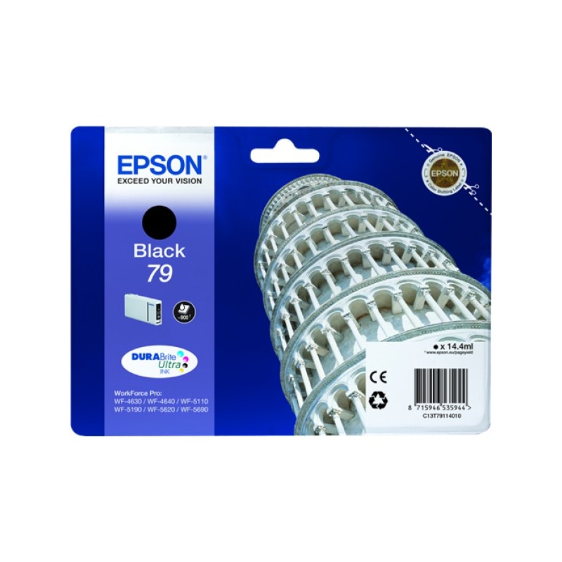 ORIGINAL Epson Cartuccia d'inchiostro nero C13T79114010 79 ~900 Seiten 14,4ml 79