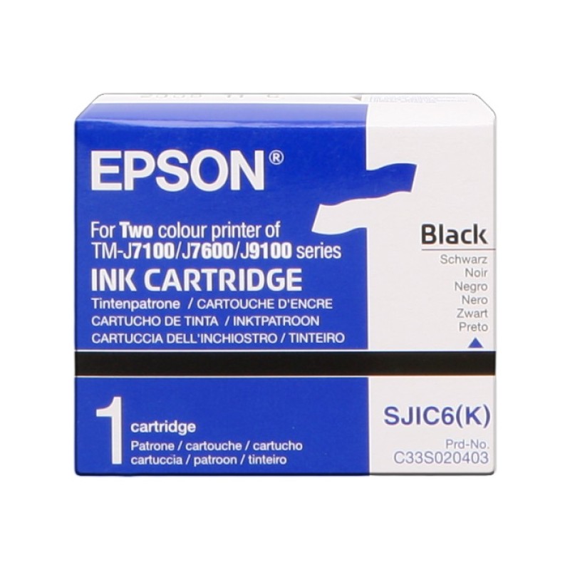 ORIGINAL Epson Cartuccia d'inchiostro nero C33S020403 SJIC6-K