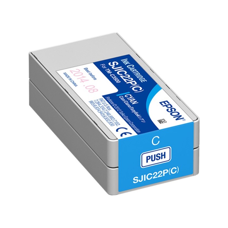 ORIGINAL Epson Cartuccia d'inchiostro ciano C33S020602 SJIC22P-C 32,5ml