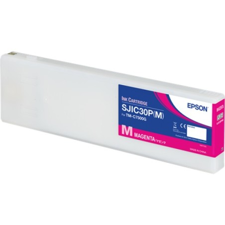 ORIGINAL Epson Cartuccia d'inchiostro magenta C33S020641 SJIC30P-M 294,3ml SJIC30P(M): Ink cartridge for ColorWorks C7500G (Mage