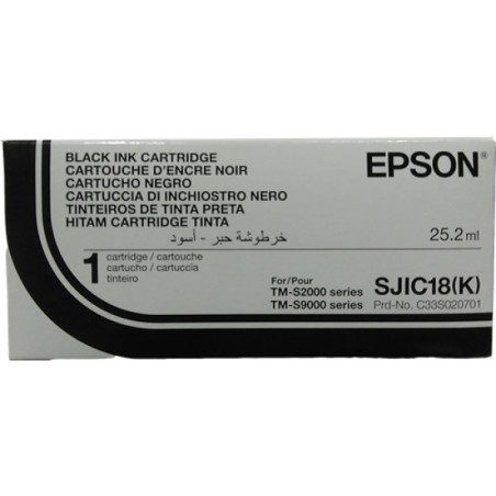 ORIGINAL Epson Cartuccia d'inchiostro nero C33S020701 SJIC18(K) 25,2ml