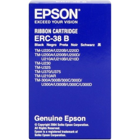 ORIGINAL Epson Nastro colorato nero C43S015374 ERC-38 B