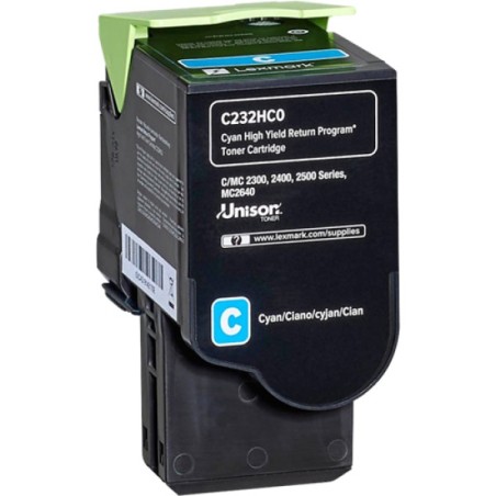 ORIGINAL Lexmark toner ciano C232HC0 C/MC2325/2425/2535 ~2300 Seiten