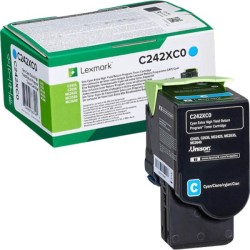ORIGINAL Lexmark toner ciano C242XC0 C/MC2425/2535 ~3500 Seiten