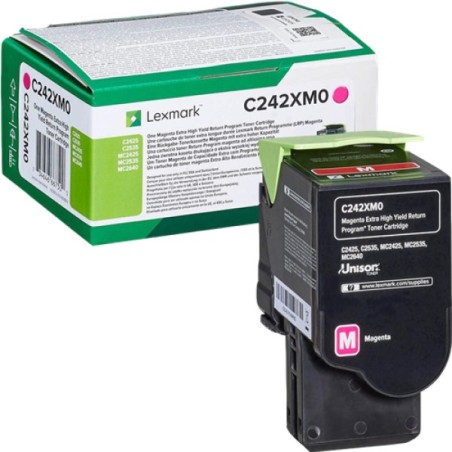ORIGINAL Lexmark toner magenta C242XM0 C/MC2425/2535 ~3500 Seiten