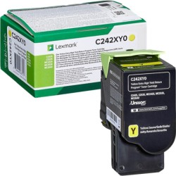 ORIGINAL Lexmark toner giallo C242XY0 C/MC2425/2535 ~3500 Seiten