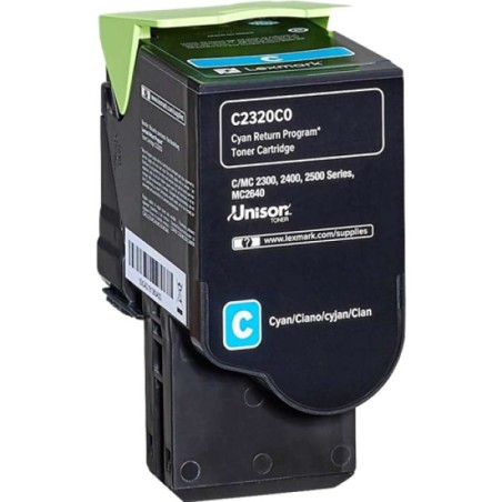 ORIGINAL Lexmark toner ciano C2320C0 C/MC2325/2425/2535 ~1000 Seiten