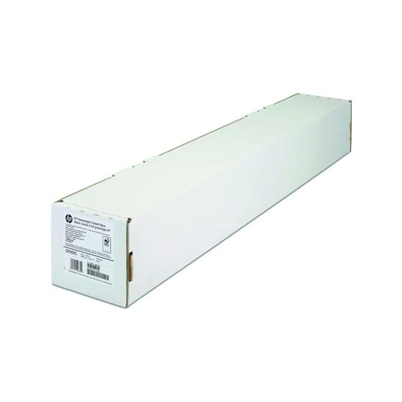 ORIGINAL HP Carta Bianco C6569C Heavyweight Coated Paper 1067 mm x 30.5 m, 130 g/m², Opaca, Fibra di legno