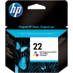 ORIGINAL HP Cartuccia d'inchiostro differenti colori C9352AE 22 ~165 Seiten 6ml