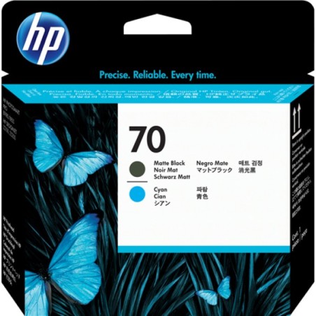 ORIGINAL HP Testina per stampa ciano / Nero (opaco) C9404A 70