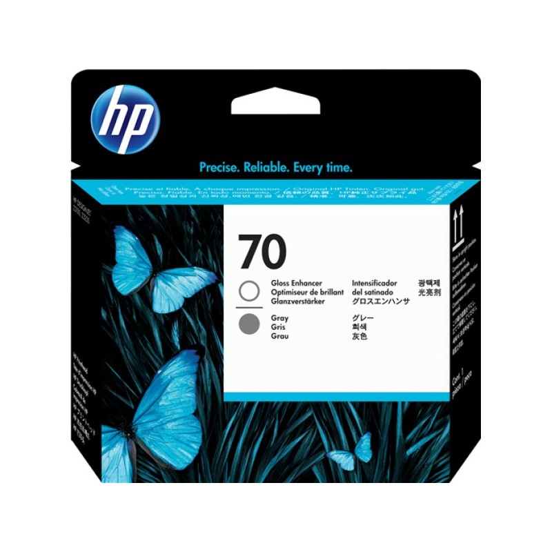 ORIGINAL HP Testina per stampa Trasparente / Grigio C9410A 70 cartuccia d'inchiostro, gloss enhancer