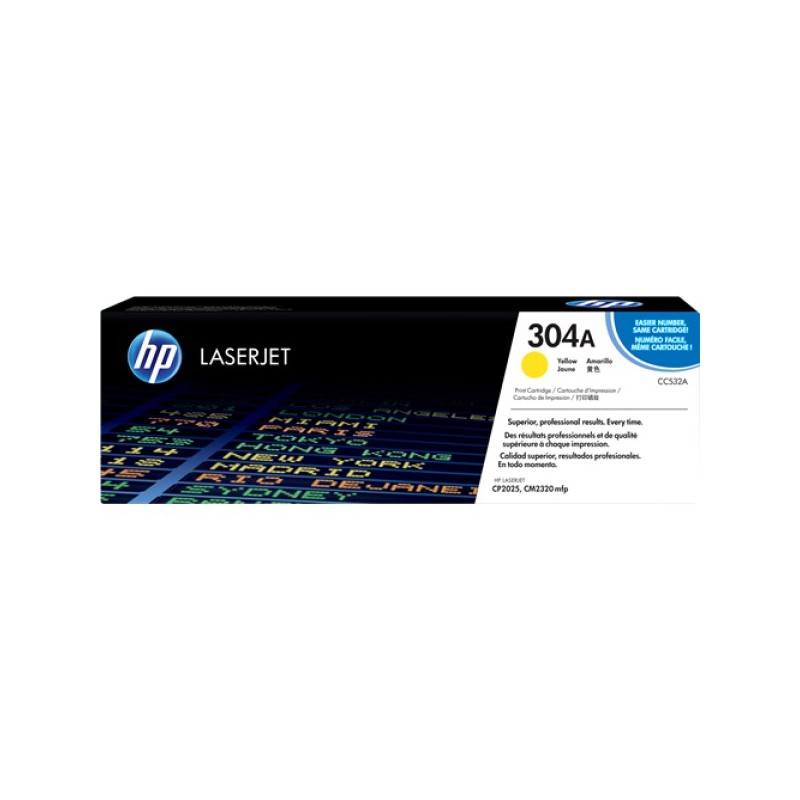 ORIGINAL HP toner giallo CC532A 304A ~2800 Seiten