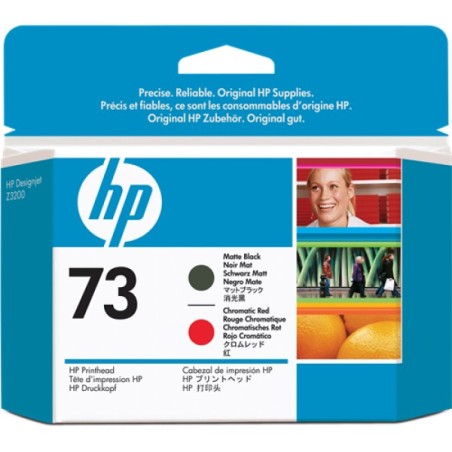 ORIGINAL HP Testina per stampa nero / Rosso CD949A 73