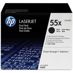 ORIGINAL HP Multipack nero CE255XD 55X Pacco doppio
