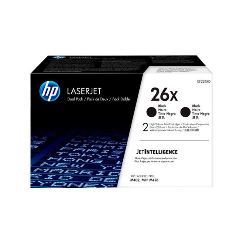 ORIGINAL HP Multipack nero CF226XD 26X
