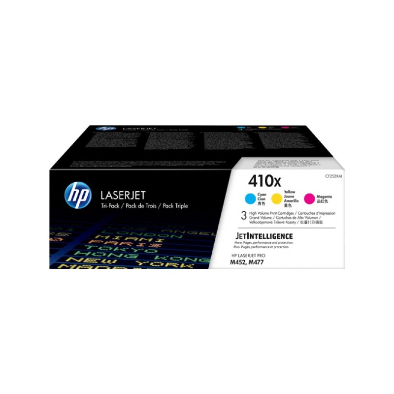ORIGINAL HP Multipack ciano / magenta / giallo CF252XM 410X