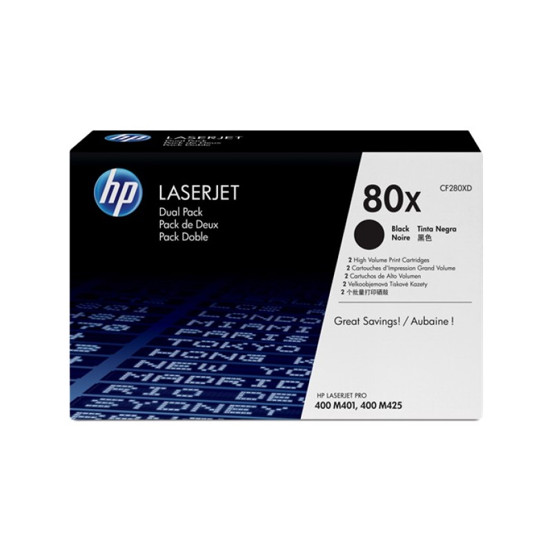 ORIGINAL HP Multipack nero CF280XD 80X 2 -Pack