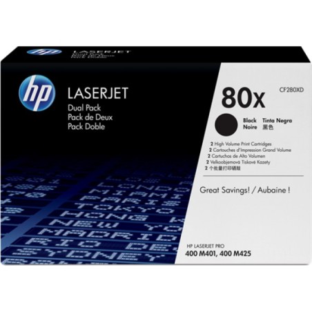 ORIGINAL HP Multipack nero CF280XD 80X 2 -Pack