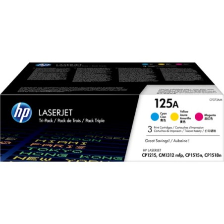 ORIGINAL HP Multipack ciano / magenta / giallo CF373AM 125A CB541A + CB542A + CB543A