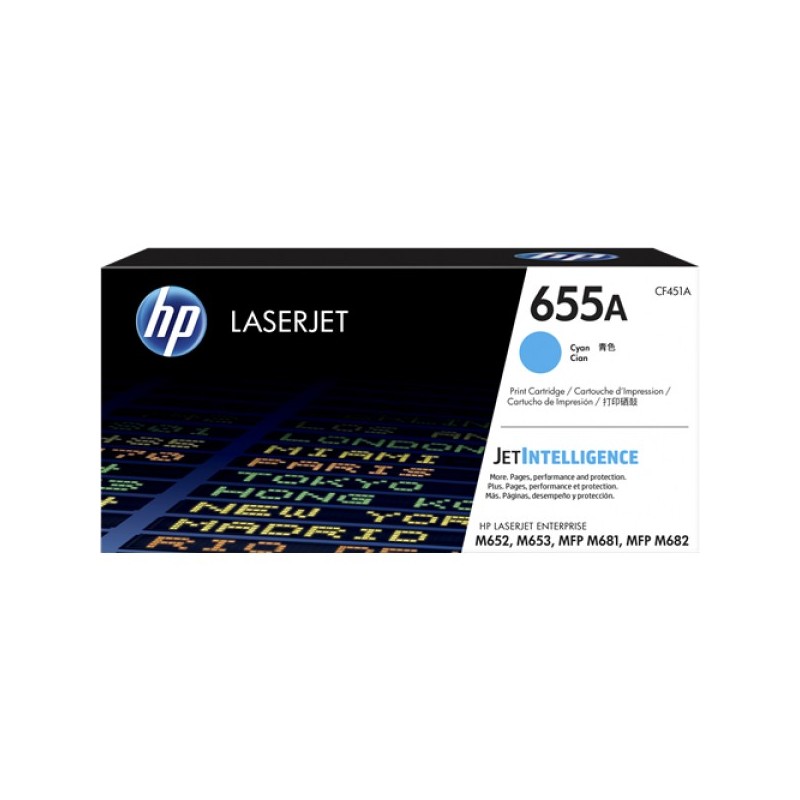 ORIGINAL HP toner ciano CF451A 655A ~10500 Seiten