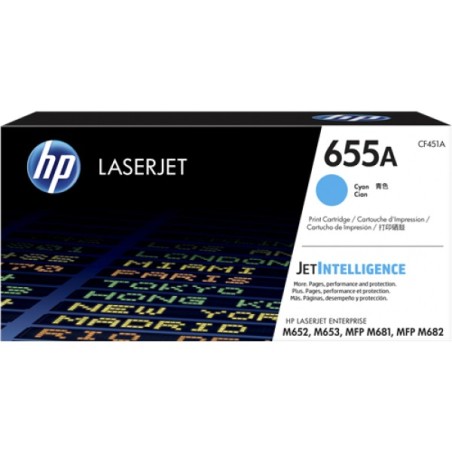 ORIGINAL HP toner ciano CF451A 655A ~10500 Seiten