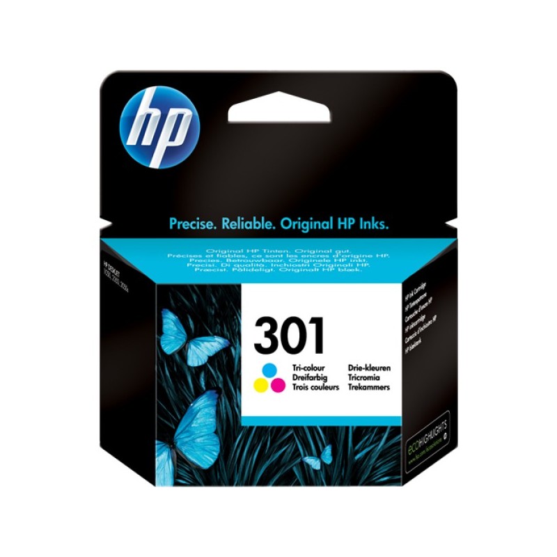 ORIGINAL HP Cartuccia d'inchiostro differenti colori CH562EE 301 ~150 Seiten 3ml