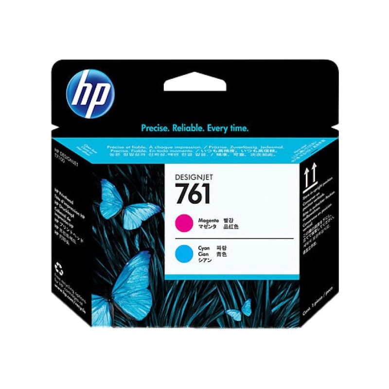 ORIGINAL HP Testina per stampa ciano / magenta CH646A 761