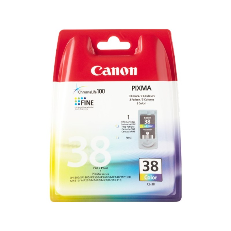 ORIGINAL Canon Cartuccia d'inchiostro differenti colori CL-38 2146B001 ~205 Seiten 9ml