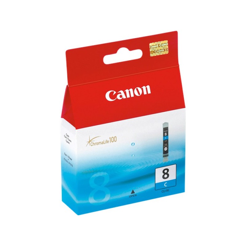ORIGINAL Canon Cartuccia d'inchiostro ciano CLI-8c 0621B001 ~790 Seiten 13ml