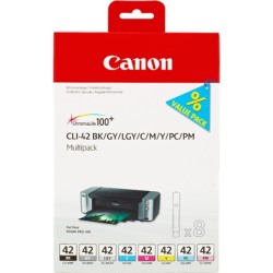 ORIGINAL Canon Multipack nero / ciano / magenta / giallo / Grigio / ciano (chiaro) / magenta (chiaro) / grigio (chiaro) CLI-42 6