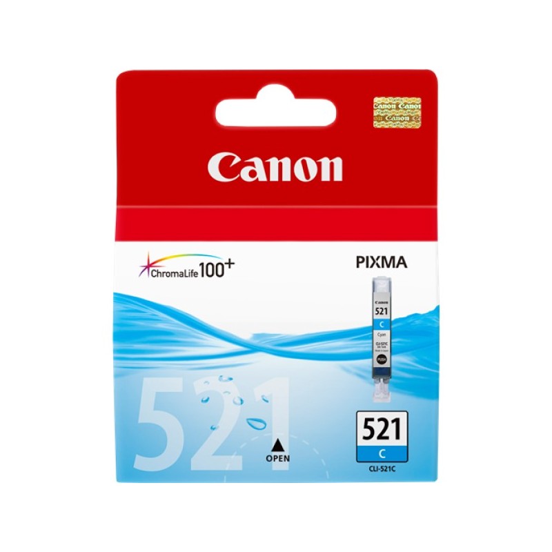 ORIGINAL Canon Cartuccia d'inchiostro ciano CLI-521c 2934B001 9ml