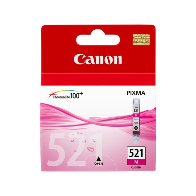 ORIGINAL Canon Cartuccia d'inchiostro magenta CLI-521m 2935B001 9ml