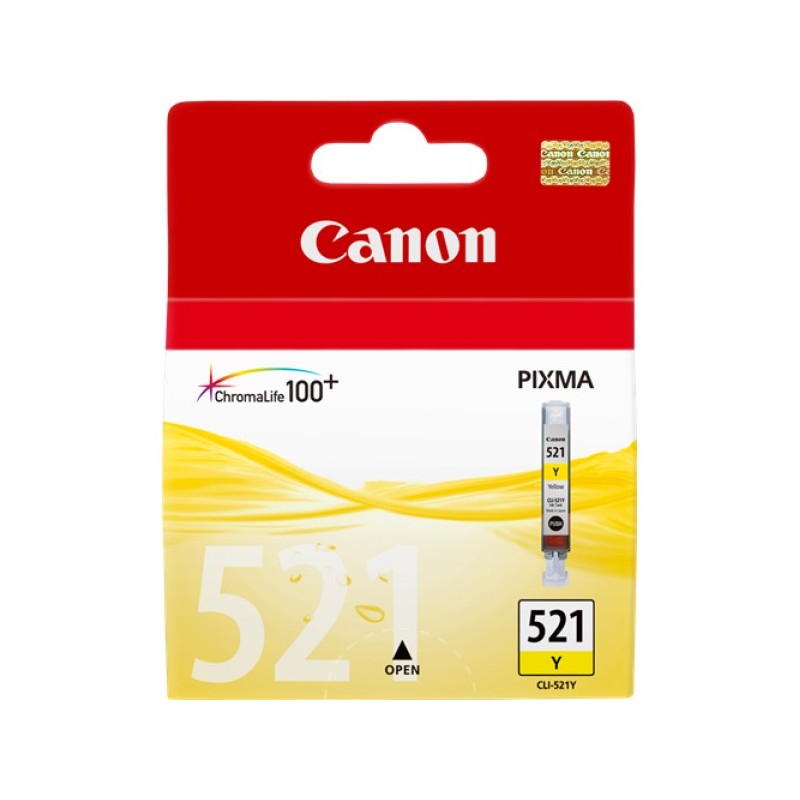 ORIGINAL Canon Cartuccia d'inchiostro giallo CLI-521y 2936B001 ~500 Seiten 9ml